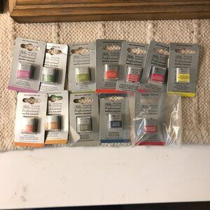 lot of12 Winsor & Newton professional watercolors half pan new never used